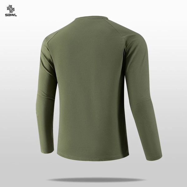 SBWL High-quality Men's Long-sleeved T-shirts of 2026 Quick Dry Running Shirt Men Fitness Sport Gym Outdoor Sports Tops