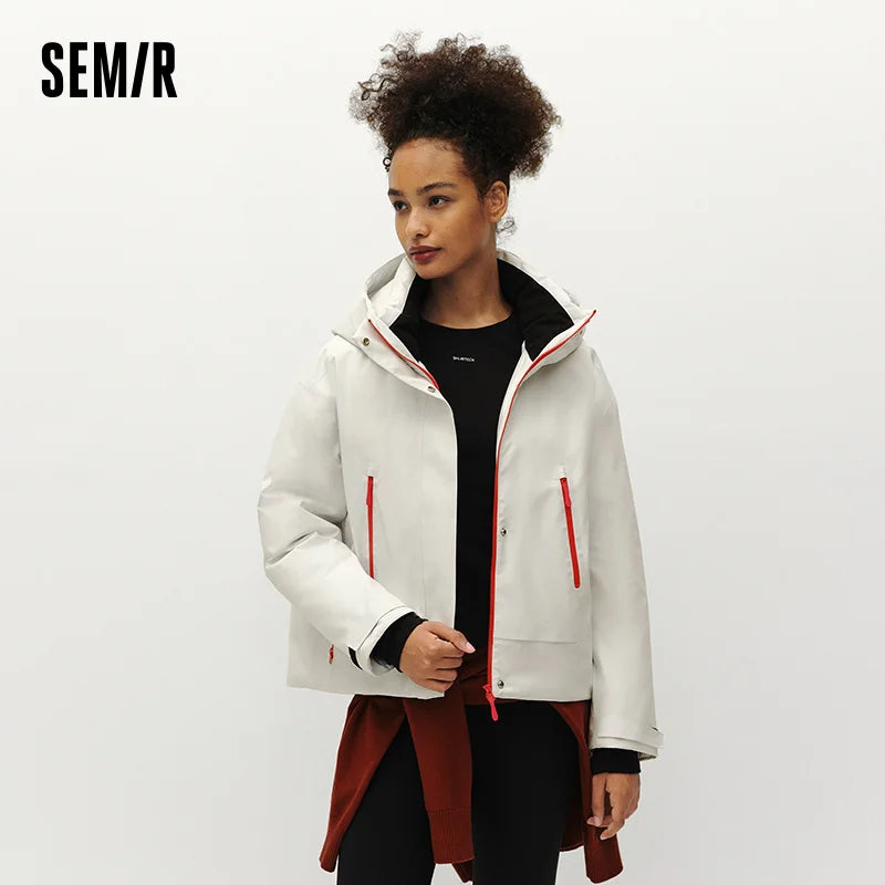 Semir Women Down Jacket Thermal Warmth 90 Percent Down Fill Outdoor Shell Style 2026 Winter Cold Weather Everyday Style
