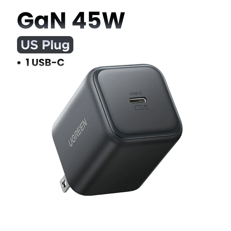 UGREEN 45W GaN Charger PD3.0 PPS QC3.0 Quick Charge For Samsung S26 S25 Ultra iPhone 18 17 16 Pro Max iPad Tablet Fast Charger
