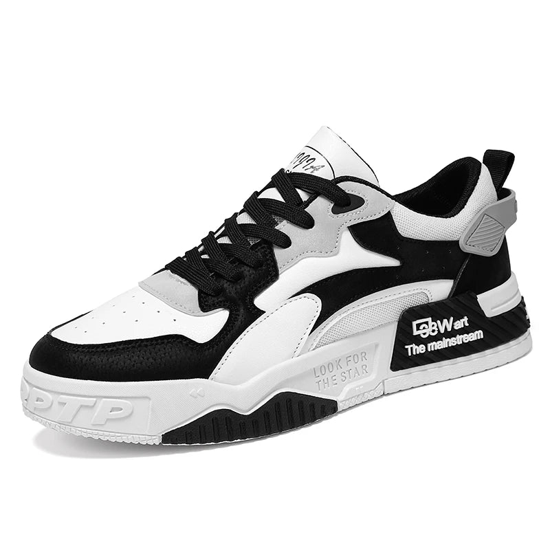 Men's thick-sole casual shoes Four seasons new flat comfort outdoor Fashion walking students soft sole Joker sports board shoes