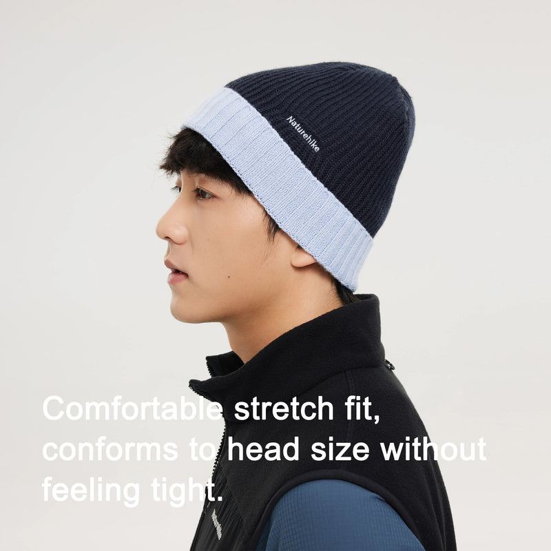 Naturehike Turned-Up Wool Knitted Hat Warm Winter Outdoor Unisex Anti-static Breathable Moisture-Wicking Windproof Skiing Hat