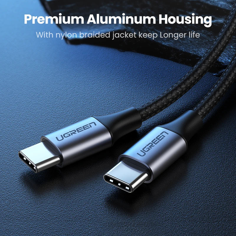 UGREEN USB C to USB C Cable PD100W USB Type C Charging Cable for MacBook Pro iPad Pro 2020 Samsung S20 S10 Quick Charger USB