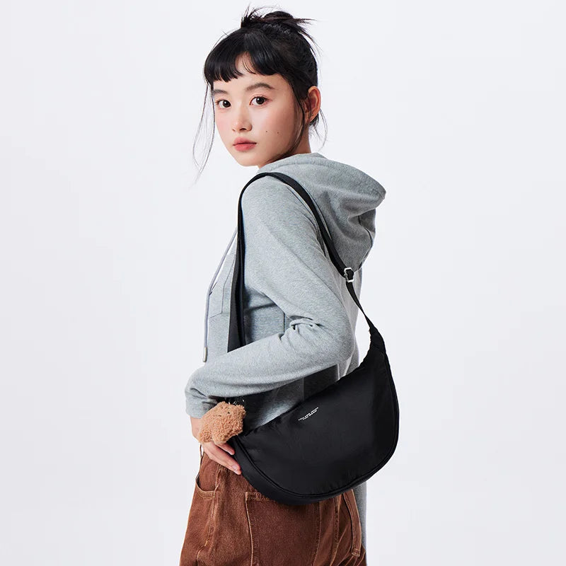 Semir Trendy Bag HipBag Women 2025 HalfMoon Crossbody Sport Casual Minimalist Shoulder Soft Durable