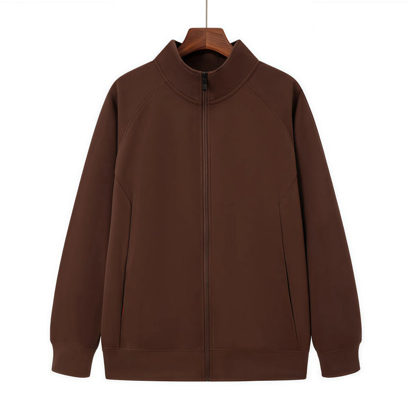 New Oxygen Cotton Super Soft Thick Stand-Up Collar Zipper Sweatshirt with Fleece Lining for Warmth in Autumn and Winter
