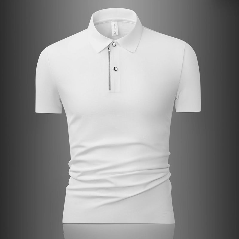 Men's  Waffle Ice Silk Polo Shirt - Cooling & Stretch, Slim Fit, Multi Colors  Breathable, Moisture-wicking  T-shirt.