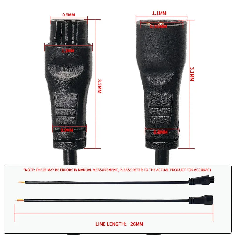 5PCS DC Connector Cable for LED Panel Light - 3Pin Wire with Tinned Flat Plug 24AWG for  Power Supply Household Appliances