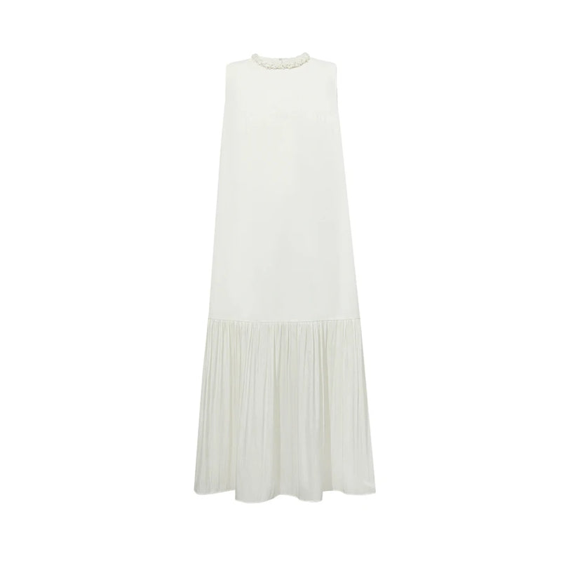រ៉ូប Amii Women Summer 2026 រ៉ូប A-Line ដៃខ្លីថ្មី រចនាបទបែបបារាំង កមូល ស្រស់ស្អាត 12652044
