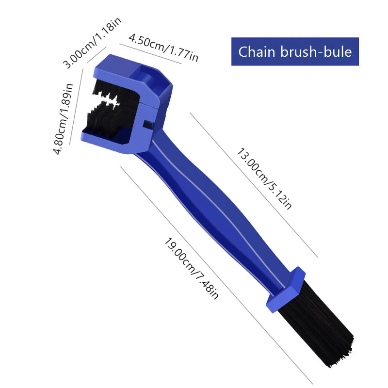 SEAMETAL Car Motorcycle Chain Brush Cleaner Plastic Bicycle E-bike Outdoor Scrubber Road Care Tools Car Motorcycle Parts