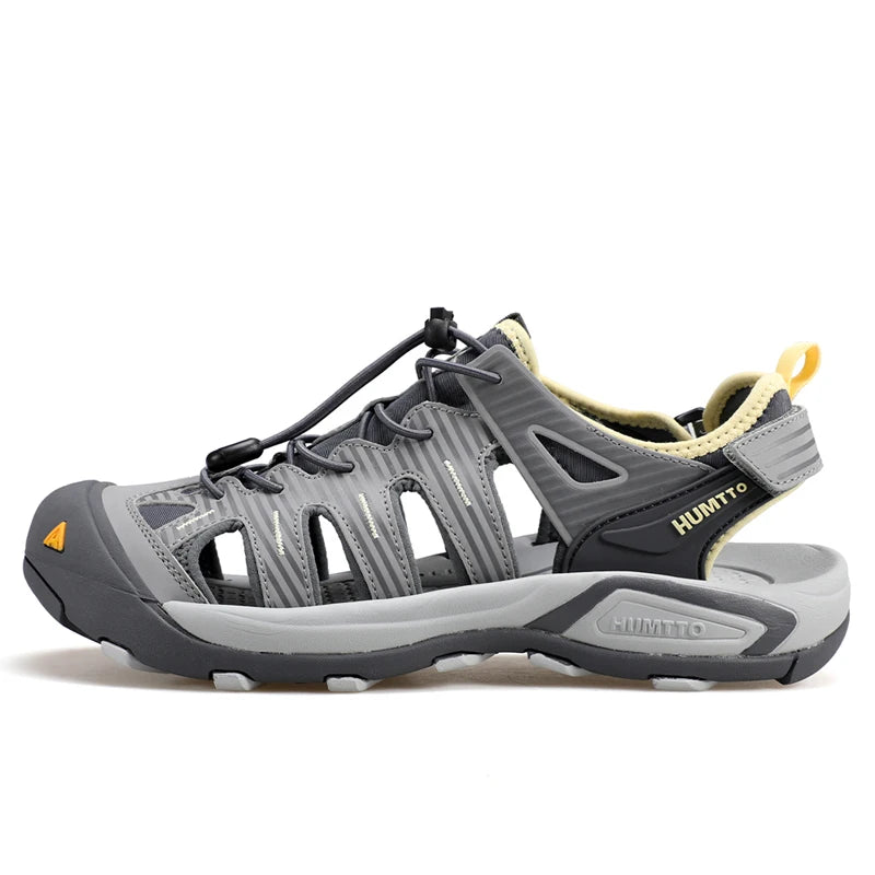 HUMTTO Summer Sandals for Men Breathable Outdoor Hiking Shoes Water Beach Mens Sandals Camping Fishing Climbing Aqua Man Sneaker