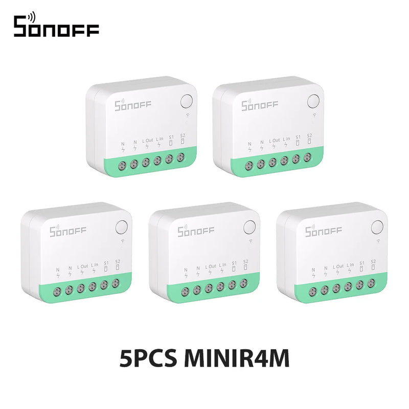 SONOFF MINIR4M Smart WiFi Switch ESP32 Chip Mini Detach Relay EWeLink Voice Control Compatible with Alexa Google Home 1-10PCS