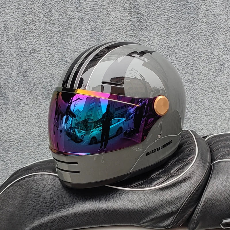 ORZ-806 Motorcycle helmet retro cruise motorcycle full helmet personalized lens ABS material