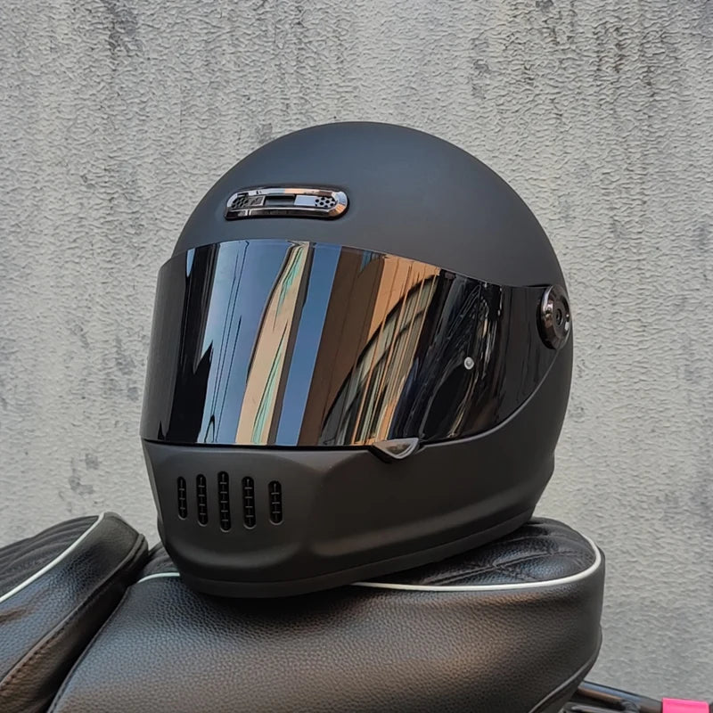 Four season universal cruise motorcycle helmet, men's and women's personalized motorcycle retro full helmet