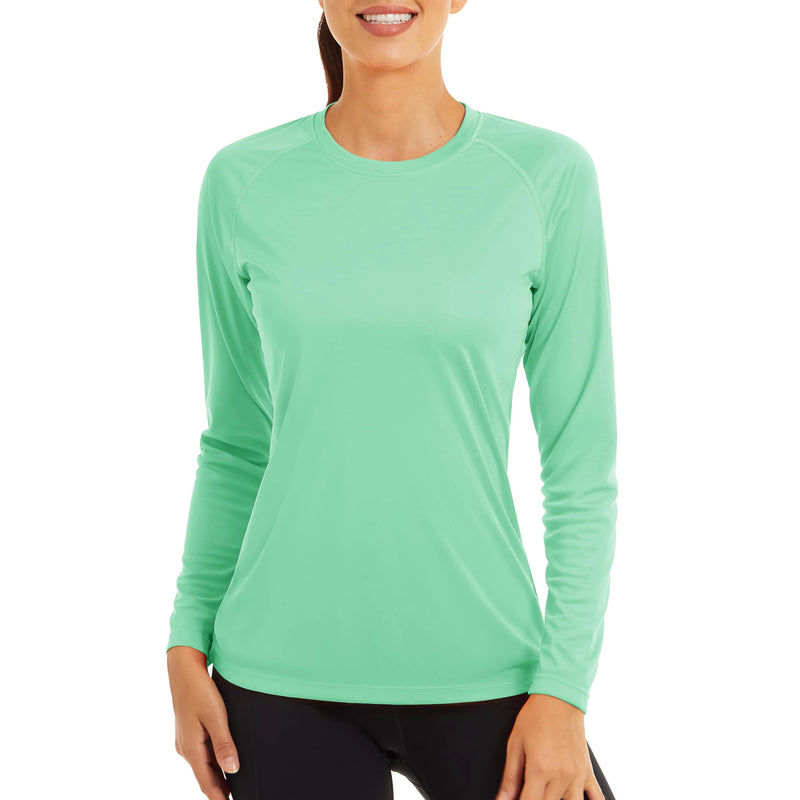 TACVASEN UPF 50+ Sun/Skin Protection Quick Dry T-Shirts Womens Long Sleeve Outdoor Performance Tee Shirts Summer Casual Tops