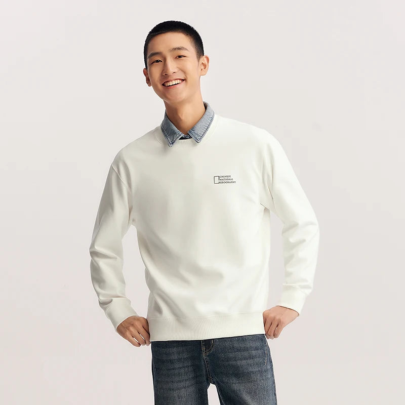 Semir Printed Sweatshirt Soft Texture Men Spring Casual Fashion Comfort Crewneck Trend Cozy New Hoodies 2026