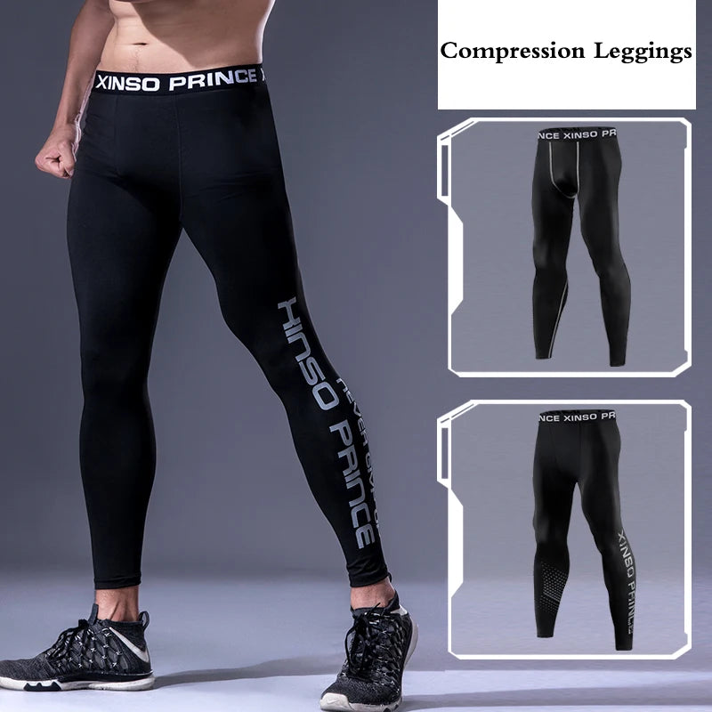 2026 NEW Men's Tight Compression Pants Quick Dry Fit Running Tights Gym Fitness Training Athletic Sport Leggings
