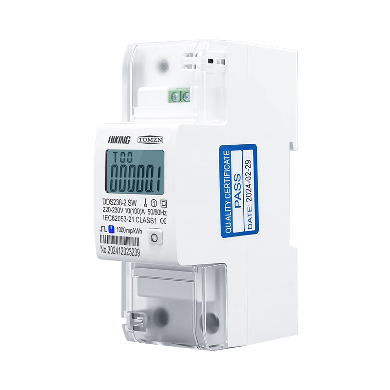 TOMZN 5+1 Bidirectional 65A 100A 220V 50/60Hz Voltage Current Positive Reverse Power Reset To Zero Single Phase kWh Energy Meter