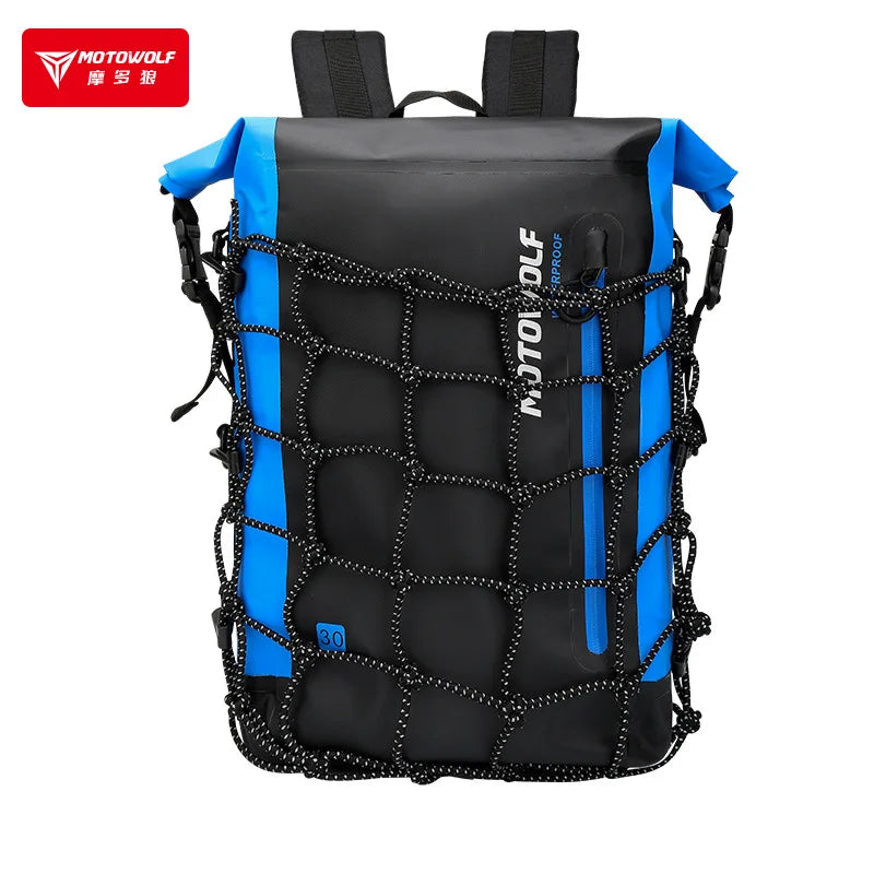 កាបូបស្ពាយម៉ូតូ Motowolf សម្រាប់បុរស និងស្ត្រី កាបូបការពារទឹក កាបូបស្ពាយមួកសុវត្ថិភាពសម្រាប់អ្នកបើកបរ កាបូបធ្វើដំណើរឆ្លុះបញ្ចាំងពីមួកសុវត្ថិភាពសម្រាប់ម៉ូតូ