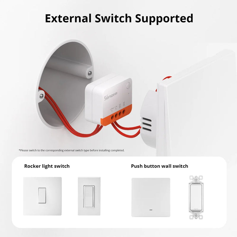 1-10PCS SONOFF ZBMINIL2 Zigbee 3.0 No Neutral Wire Needed Smart Switch Tiny Size Two-Way Control via EWeLink Google Alexa Alice