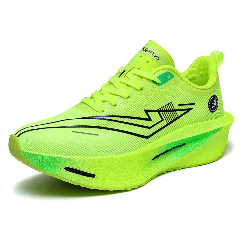 Men Women light running shoes four seasons thick sole outdoor casual racing sneakers couple fashion breathable speed sports shoe