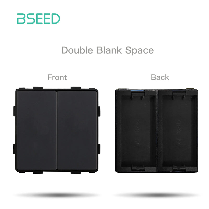 BSEED 1/2/3Gang Wall Touch Switch Small Glass Panel 47mm Dimmer Curtain Crystal Panel Parts Only DIY Combine With Glass Frame