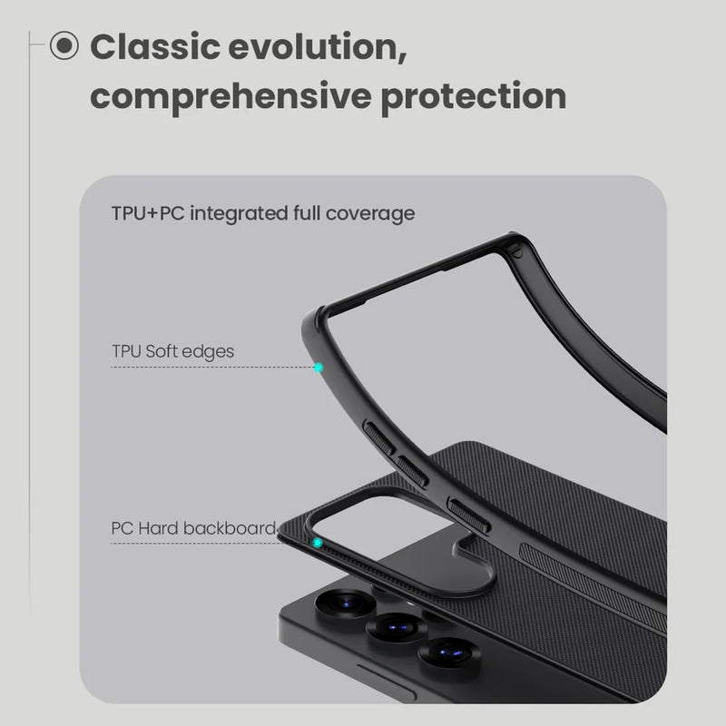 NILLKIN For Samsung Galaxy S25 Ultra Case Super Frosted Shield Pro Soft TPU Frame Shockproof Back Cover For Samsung S25/S25 Plus