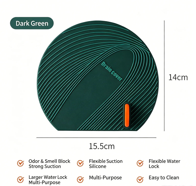 Floor Drain Deodorizer, Drain Plug, Insect and Odor Prevention Device, Bathroom Silicone Drain Cover, Sealing Cap
