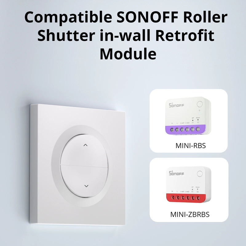 SONOFF ERBS Fusion Series Roller Shutter Wall Switch Enclosure EU Wall Box Compatible Fireproof PC Housing Clip-On Switch Design