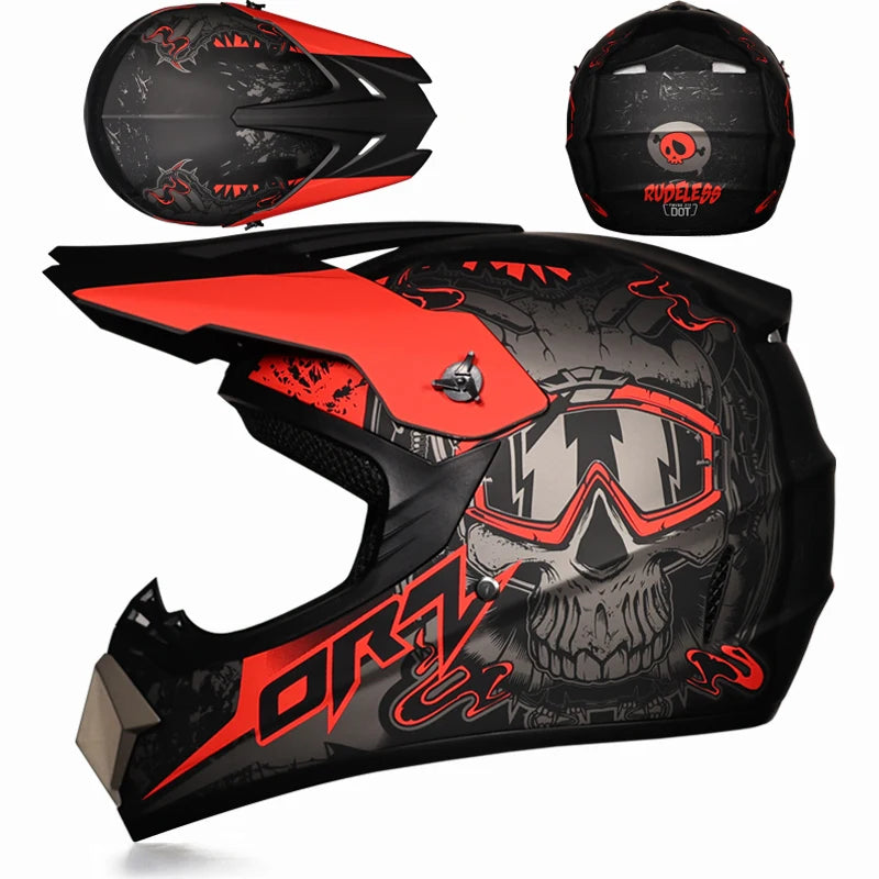 ORZ Latest Off-road Motorcycle Helmet ATV SUV Downhill Mountain Bike DH Car Helmet Cross Helmet Capacetes Motocross Dot Abs