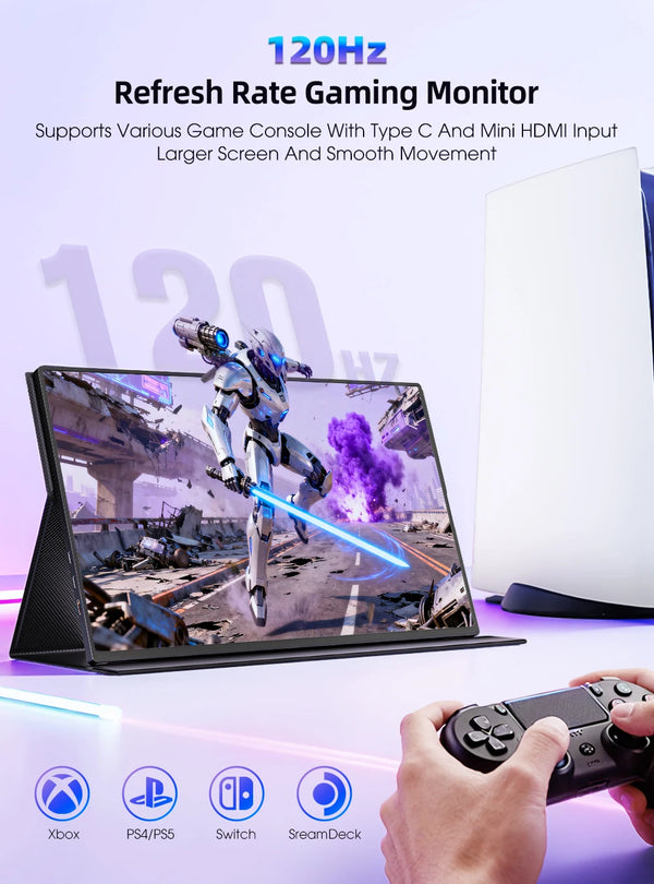 ម៉ូនីទ័រចល័ត UPERFECT 2.5K ទំហំ 16 អ៊ីញ QLED 2560x1600 100%sRGB HDR USB-C HDMI អេក្រង់ទីពីរសម្រាប់កុំព្យូទ័រយួរដៃលេងហ្គេម អេក្រង់សម្រាប់ធ្វើដំណើរ