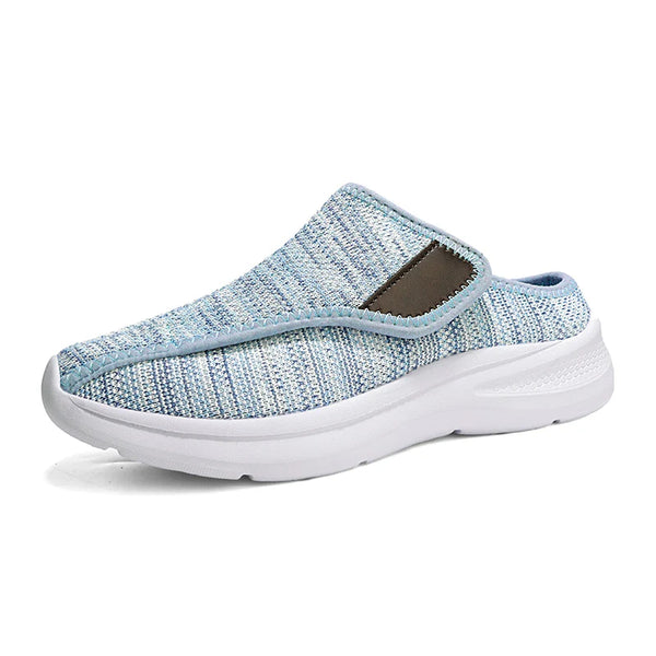 Summer Half Shoes Women Men Mesh Wide Foot Shoes Cover Toes Slippers Breathable Comfortable Unisex