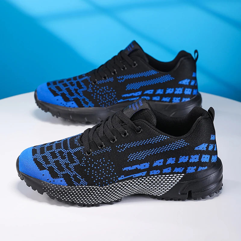 Mens Running Shoes Lightweight Breathe Mesh Casual Training Sneakers Thick Sole Cushioning Trendy Tennis Shoes for Man