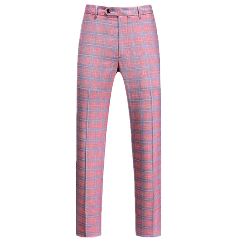 2026 New Men's Striped Suit Pants, Fashion Slim Trousers, Wedding Party Dress Pant Men Red Gray Purple Pantalones Hombre M-6XL