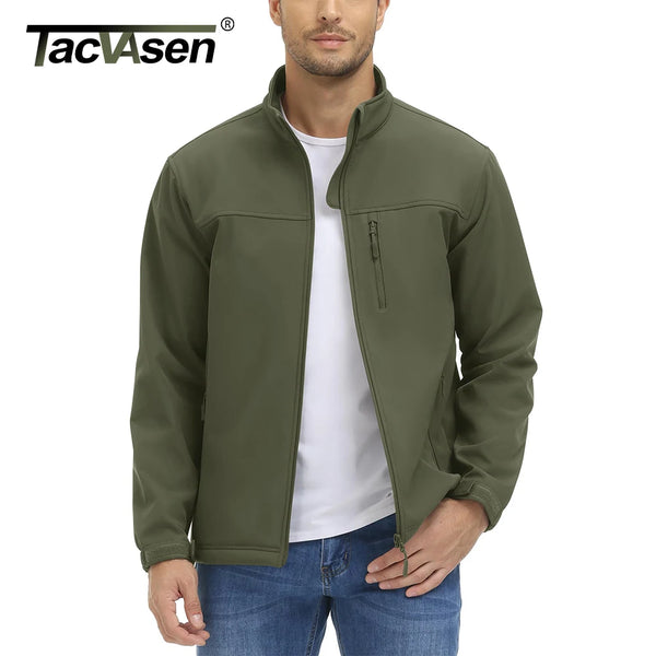 TACVASEN Men's Waterproof Outdoor Hiking Jacket Full Zip Windproof Fleece Lining Warm Fall Winter Work Casual Jackets