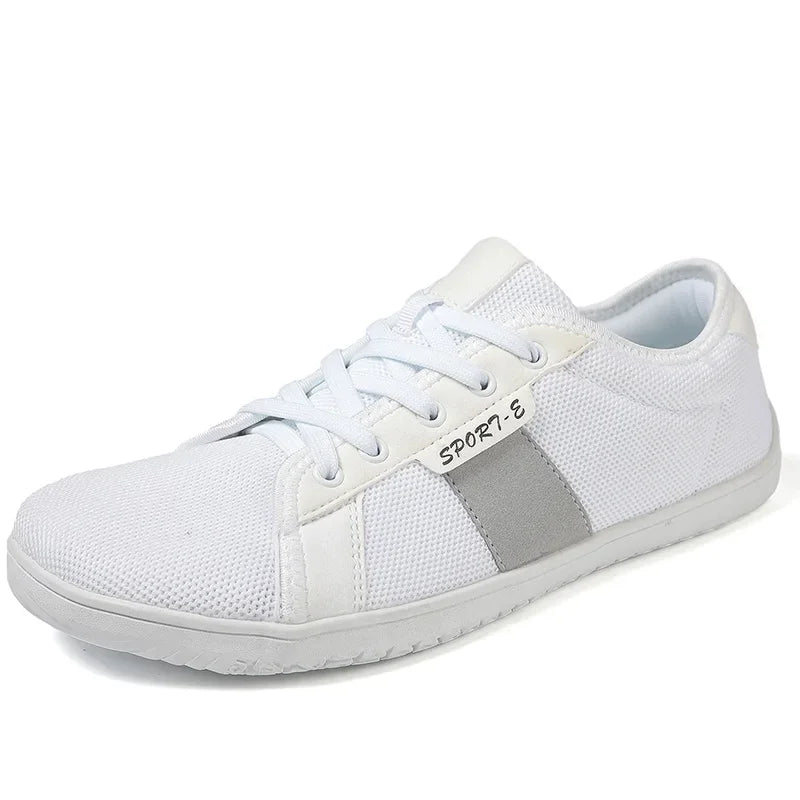 Extra Width Barefoot Shoes Wide Box Toe Shoes Minimalist Nonslip Outdoor Casual Flat Walking Sneakers Zero Drop Breathable Mesh