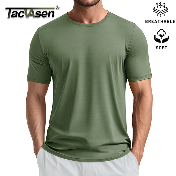TACVASEN Lightweight Athletic T-Shirts Men's Quick Dry Workout Gym Tops Short Sleeve Running Tee Shirt Performance Activewear
