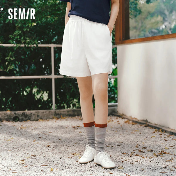 ខោខ្លីស្ត្រី Semir រលុង ចង្កេះយឺត ខោខ្លីត្រង់ រដូវក្ដៅ 2026 សាមញ្ញ ធម្មតា