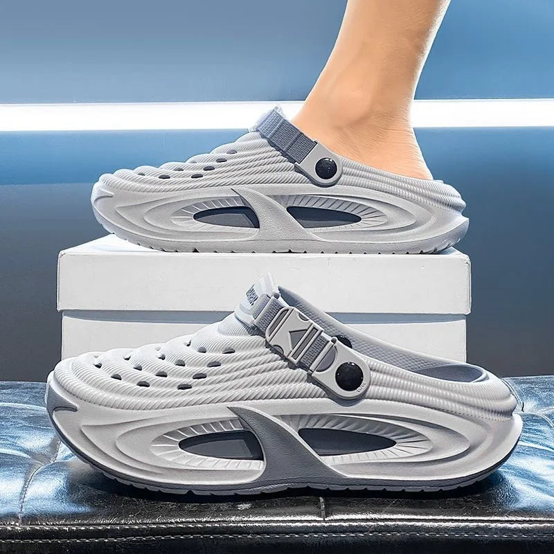Men's Fashionable Breathable Sandals Summer Wear Thick Sole Anti-Slip Wear-Resistant Beach Sandals for Comfortable Footwear