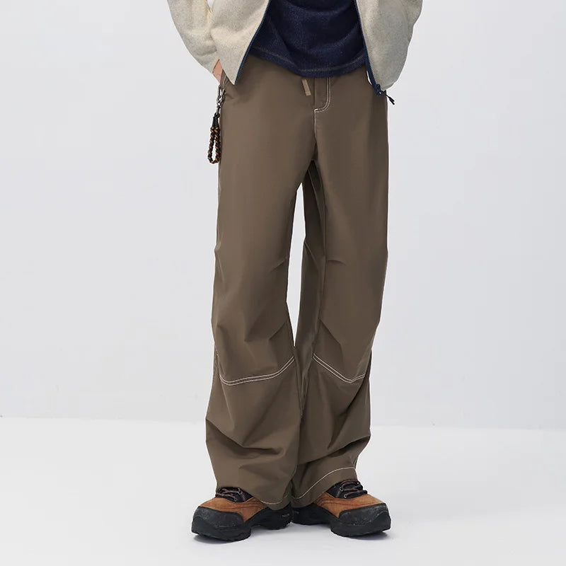 Semir Men Casual Pants Water Repellent Color Block Loose Fit Straight Leg 2026 New Winter Daily Wear Urban Casual Style