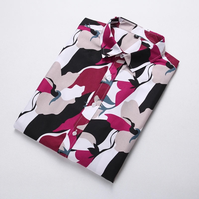 2026 New Men's Long-Sleeve Printed Shirt, Asian Sizes, Single-Button Collar Shirts, Fashionable Casual Top. M-5XL 6XL 7XL