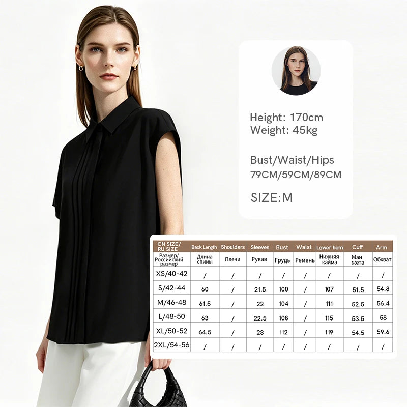 Amii Women's Blouse 2026 Summer New Lapel Collar Asymmetric Dolman Sleeve Chiffon Top Loose Fit Women's Elegant Blouses 12642052
