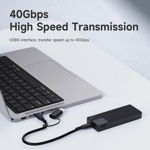 Hagibis USB 4.0 40Gbps M.2 NVMe SSD Enclosure Compatible with Thunderbolt 4/3 USB 3.2/3.1/3.0 ASM2464 External Hard Drive Case