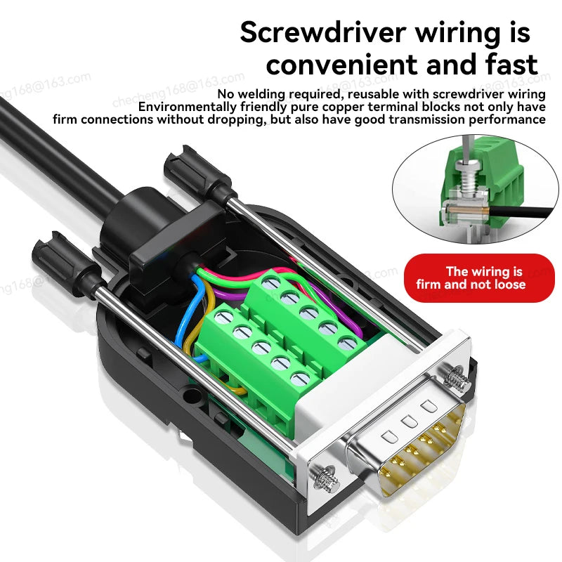 DB15 Solder-free VGA Connector Male Female HDB15-pin Plug Industrial Grade VGA 15 Pin 3+9 Computer Monitor Projector Connector