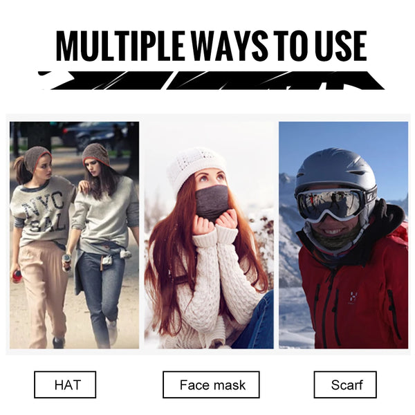 WRELS Winter Outdoor Sports Warm Cycling Face Mask Warm MTB Bicycle Ski Riding Motorcycle Hat Winter Mask Fleece Scarf Warm Cap