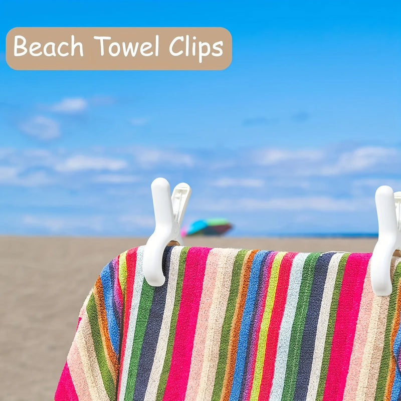 2/4/8pcs Beach Towel Clips, Sturdy Plastic Clothespins for Drying Quilts,Wind-Resistant Clothespins,Home Essentials,Clothes Pins