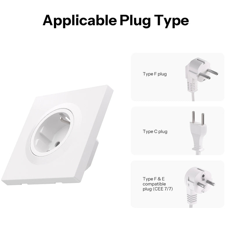 SONOFF WS01STPF-E Type F Fusion Series Non-Smart Wall Socket 16A Max Flame-retardant Casing Up to 20000 cycles Child-Safety Lock