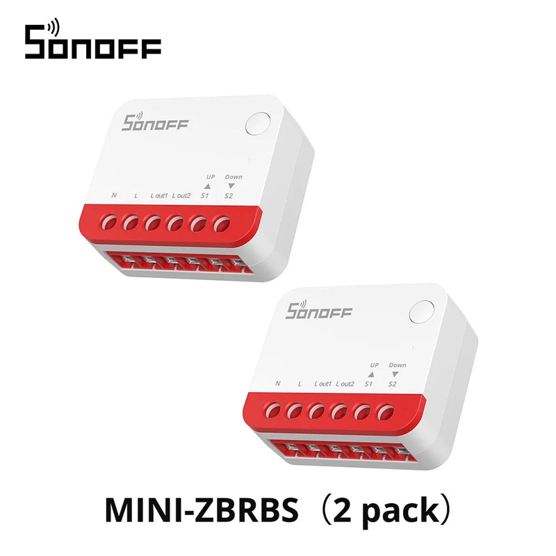 SONOFF MINI-ZBRBS Zigbee Smart Roller Shutter Switch Mini Size Smart Scene Signal Booster Transform Curtains Sonoff Zigbee Hub