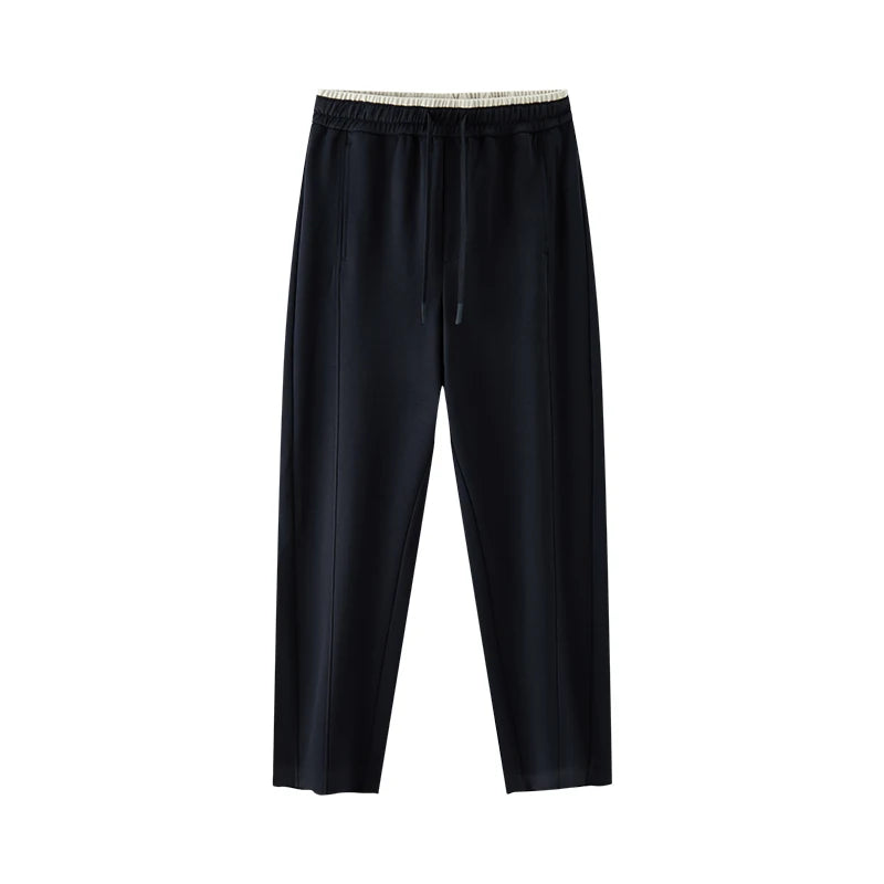 Semir Women Loose Pants Contrast Curved Barrel Leg Loose Sport Style Casual Autumn Trousers Urban Daily Wear 2026
