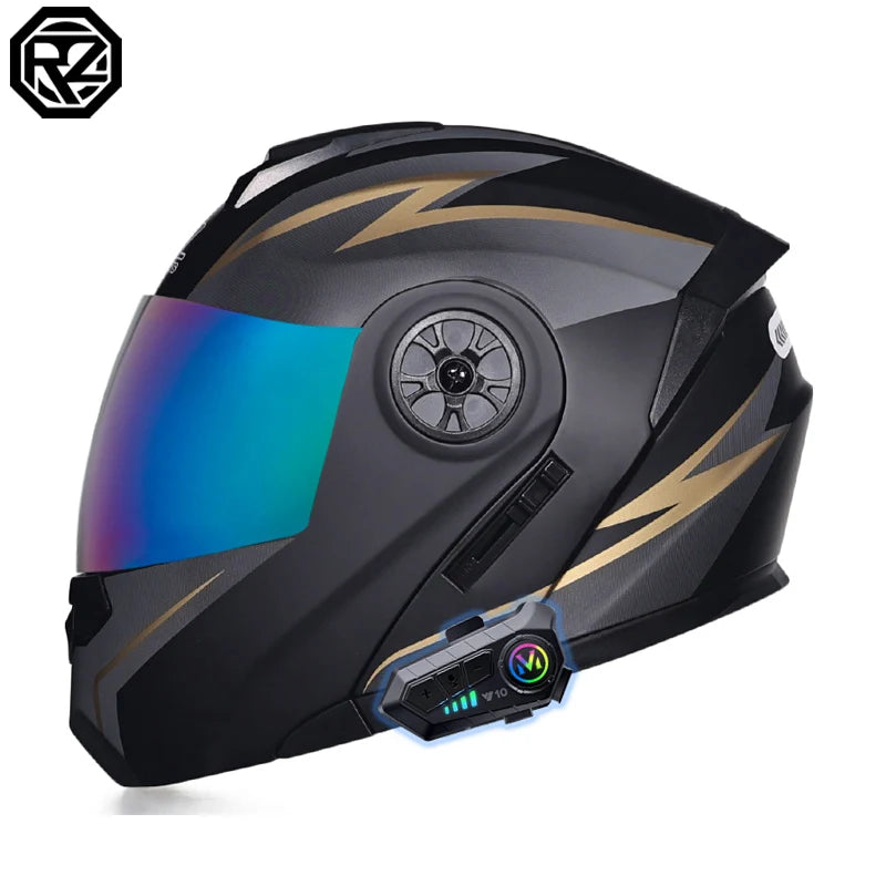 ORZ-161DOT approves Bluetooth motorcycle helmet ABS material modular flip full face helmet Casco Moto