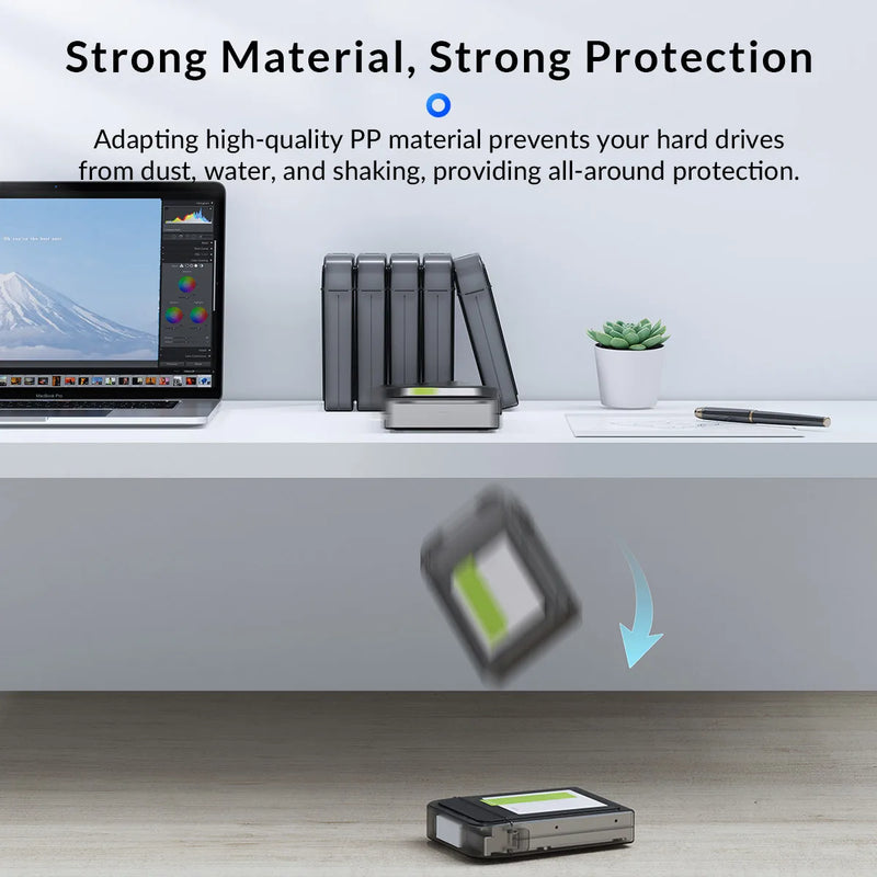 ORICO 5Pcs 2.5" HDD Storage Case Multi-disk Storage 2.5/3.5" HDD Protection Box for Hard Drive with label Design Moisture proof