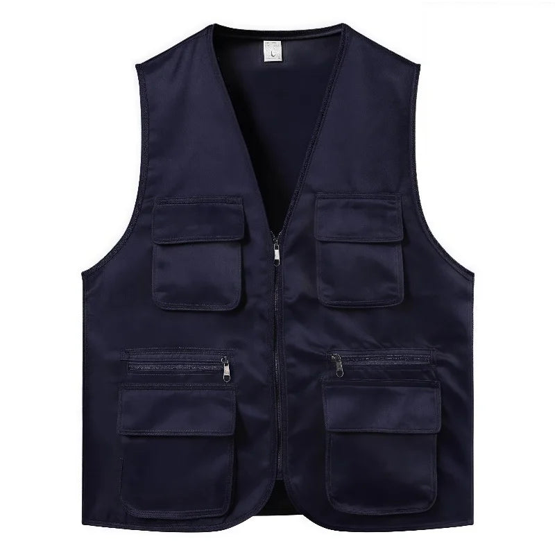 2026 Popular Summer Fishing Vest Multi-Pocket Work and Leisure All-Match High-End Custom Logo Printed Brand Text